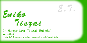 eniko tiszai business card